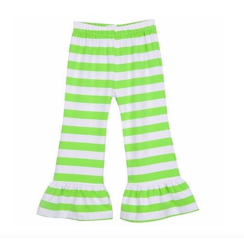 Girl's Striped Ruffle Pants